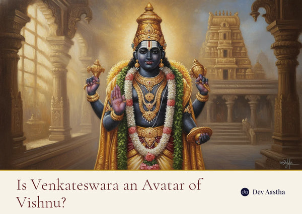 Lord Venkateswara of Tirumala, a form of Vishnu, holding conch and discus
