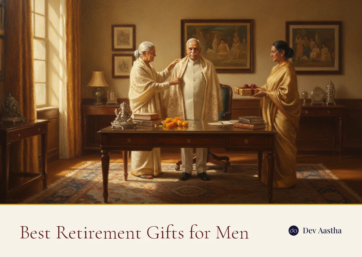 Best retirement gifts for men in India, silver-plated farewell idols and ideas by budget