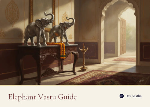 Silver-plated elephant pair for vastu at a home entrance, elephant vastu placement guide
