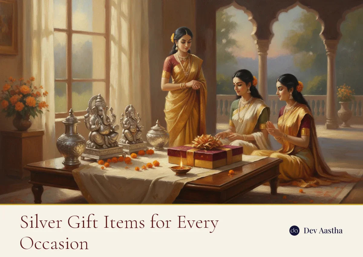 Silver gift items for every occasion in India, a Dev Aastha guide