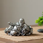Silver-Plated Laughing Buddha