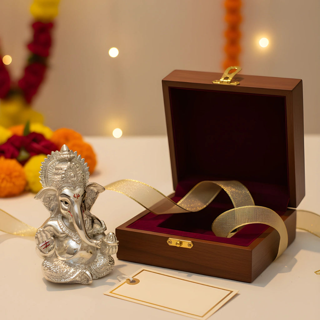 Lord Ganesha Silver-Plated Idol