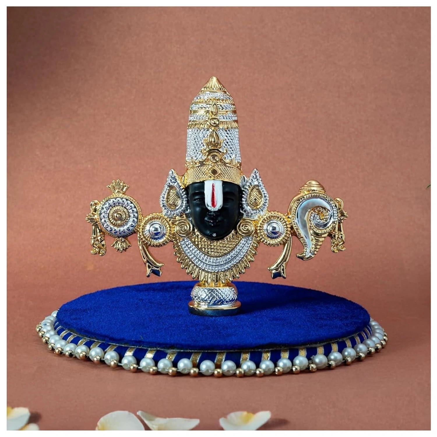 Lord Balaji Idol - Gold & Silver Plated Main image
