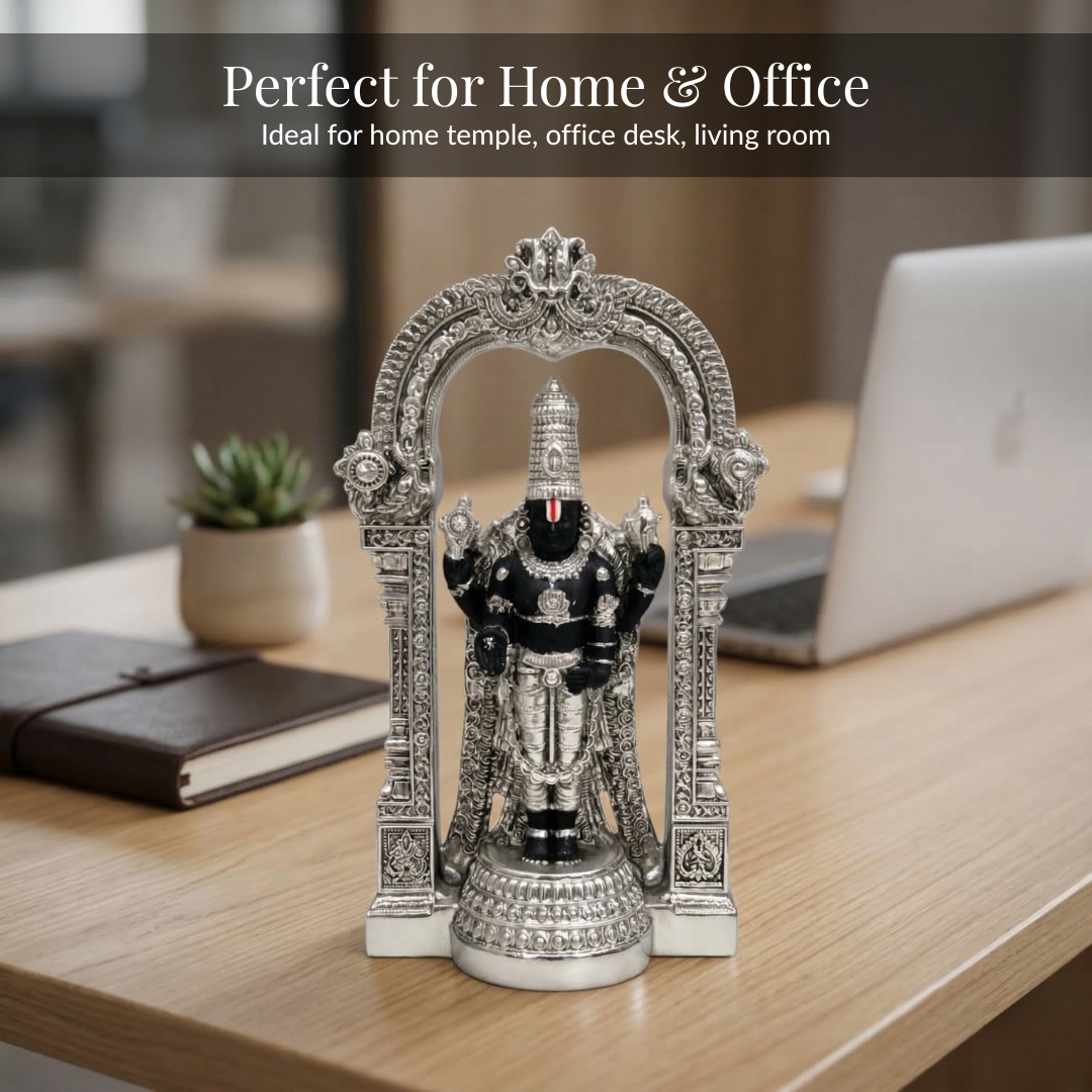 Standing Balaji Silver-Plated Idol | Medium (4.7")