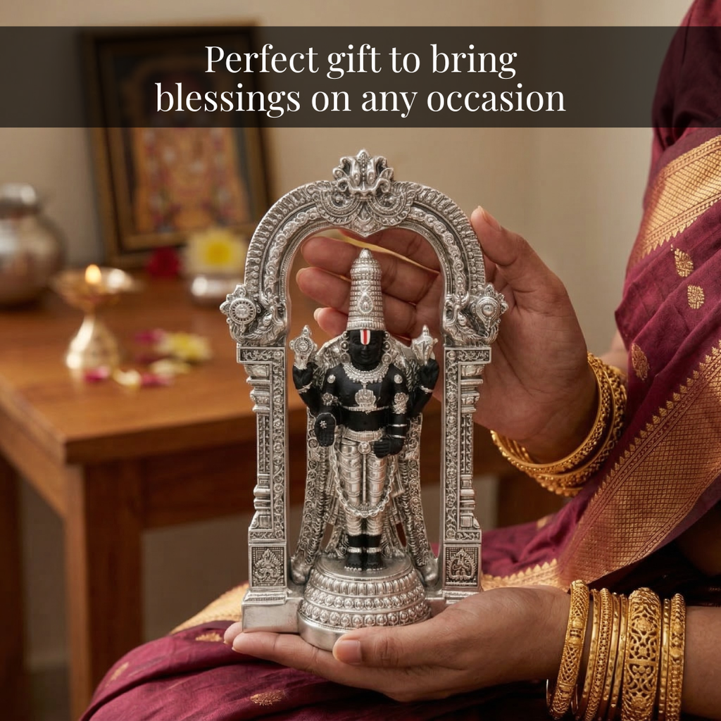 Standing Balaji Silver-Plated Idol | Medium (4.7")