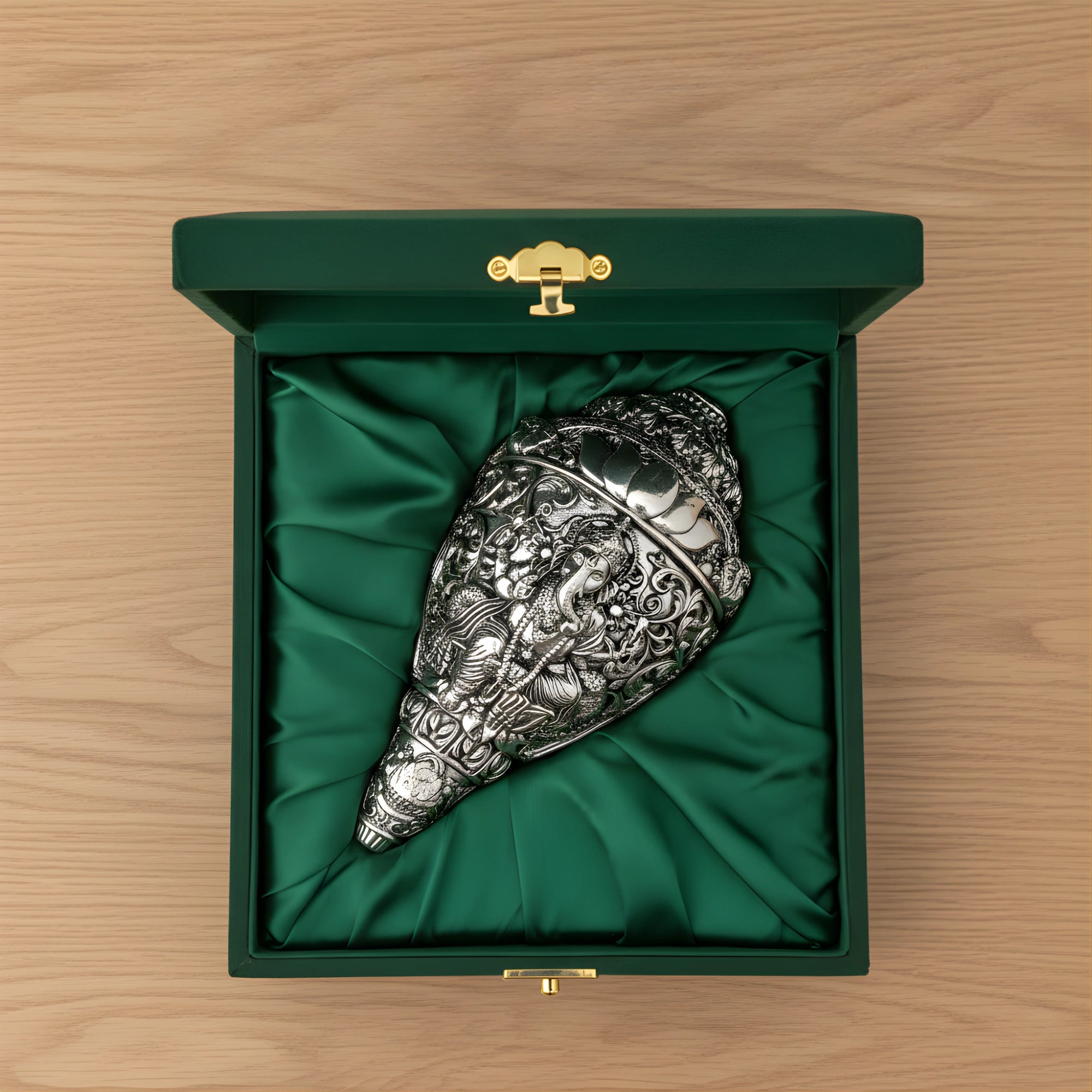 Ganesh Shankh Silver-Plated | Large (6")