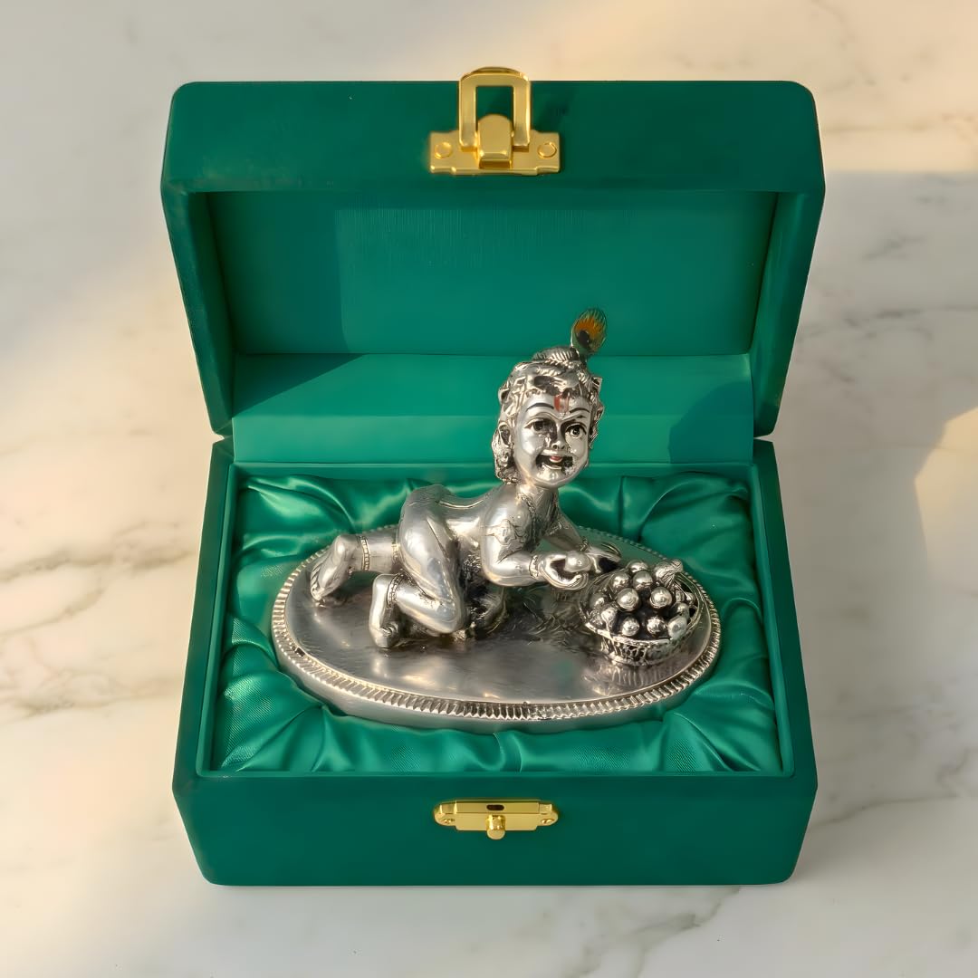 Laddu Gopal Silver-Plated Idol | Small (2.5") Main image