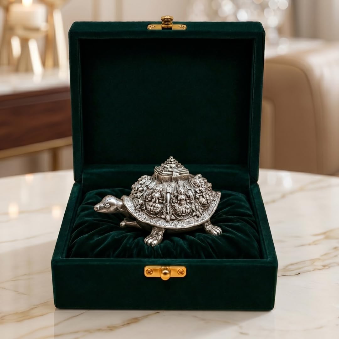 Ashta Lakshmi Tortoise Silver-Plated Idol Main image