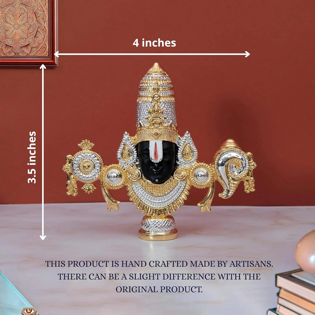 Lord Balaji Idol - Gold & Silver Plated