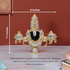 Lord Balaji Idol - Gold & Silver Plated
