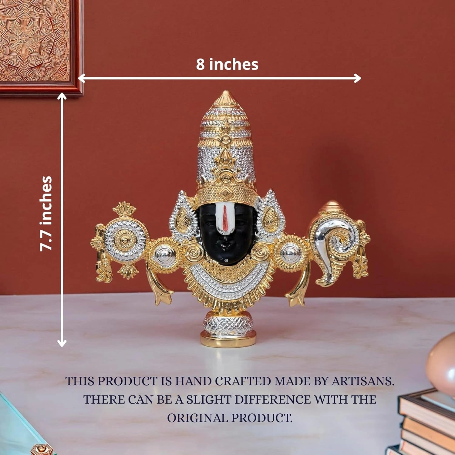 Lord Balaji Idol - Gold & Silver Plated