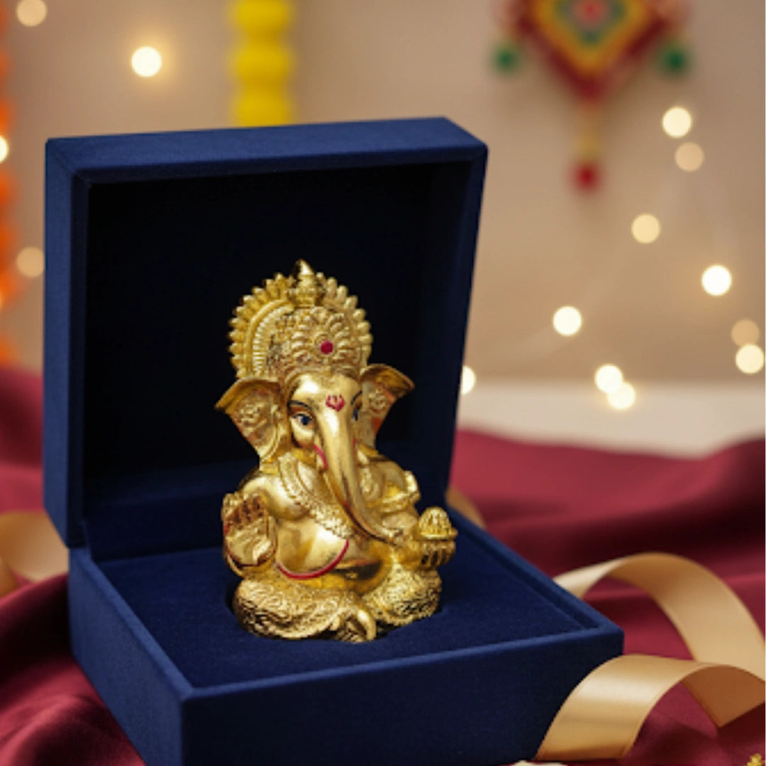 Ganesha Gold finsh idol Main image