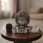Lord Hanuman Silver-Plated Face Idol