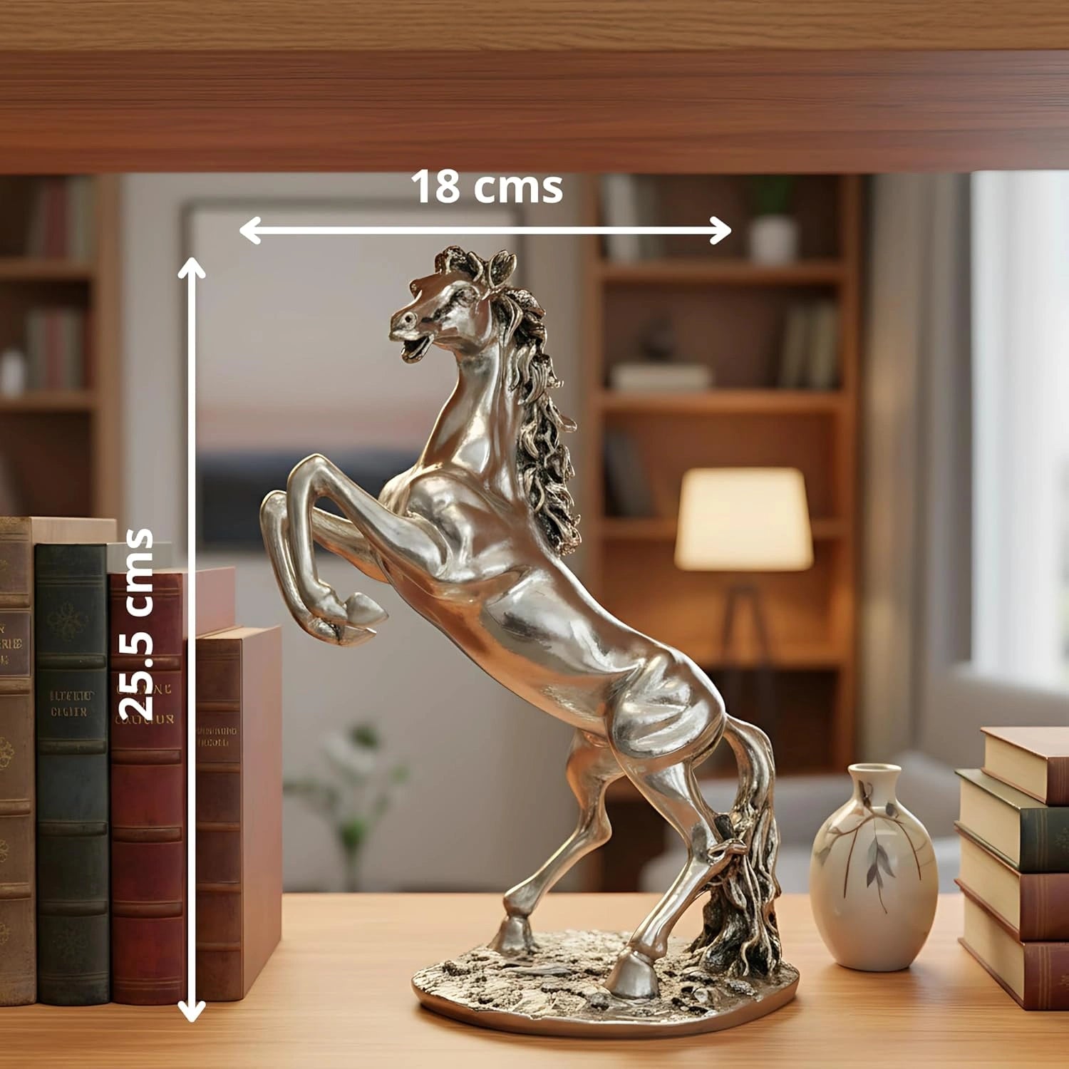 Standing Horse Statue Silver-Plated Secondary image