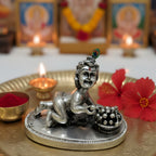 Laddu Gopal 999 Silver-Plated Small Idol