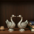 Mandarin Duck Silver-Plated Idol