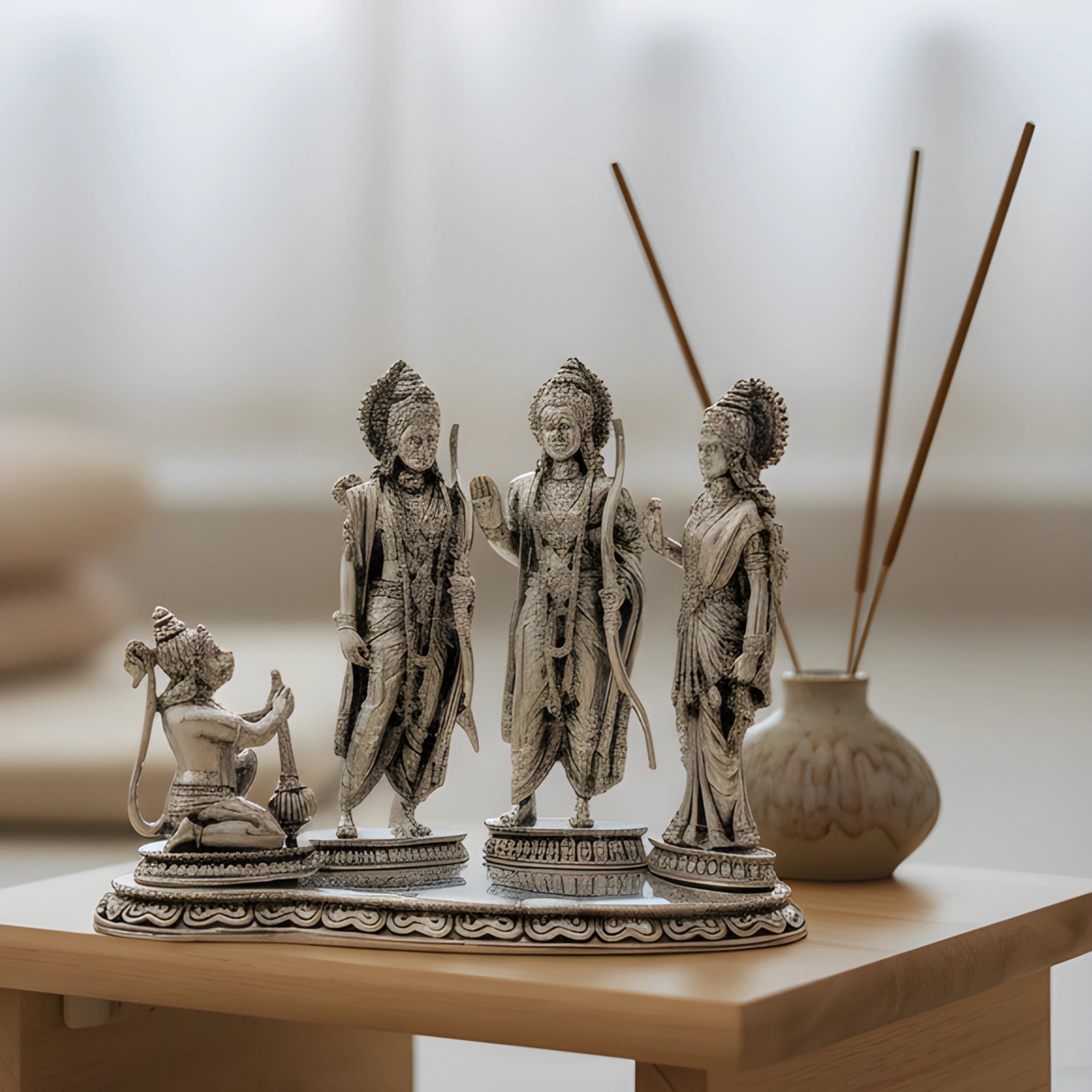 Ram Darbar Silver-Plated Idol Main image