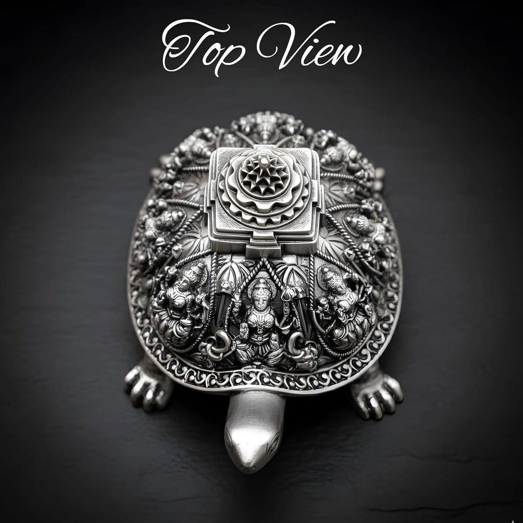 Ashta Lakshmi Tortoise Idol 999 Silver-Plated