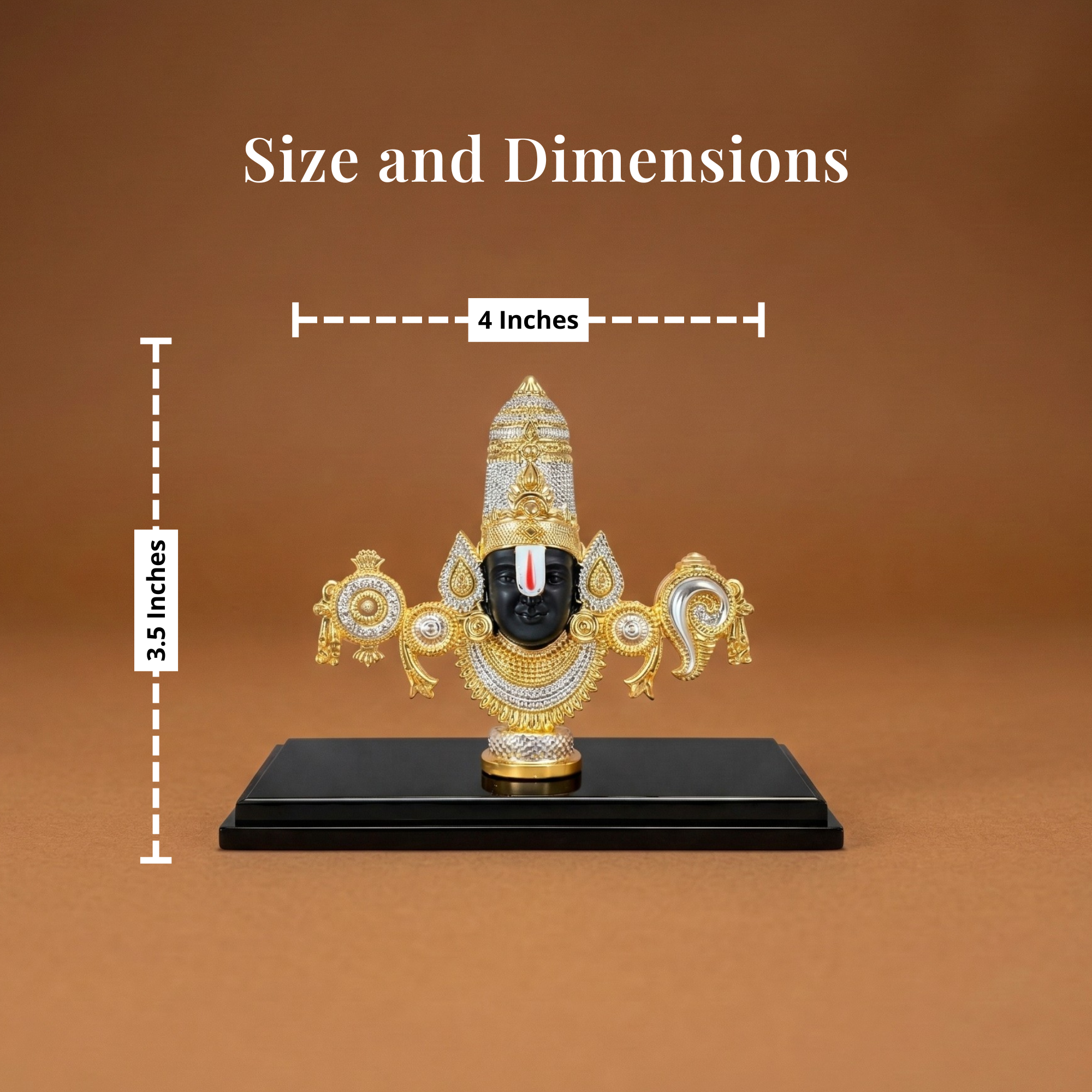 Lord Balaji Gold & Silver-Plated Idol Secondary image