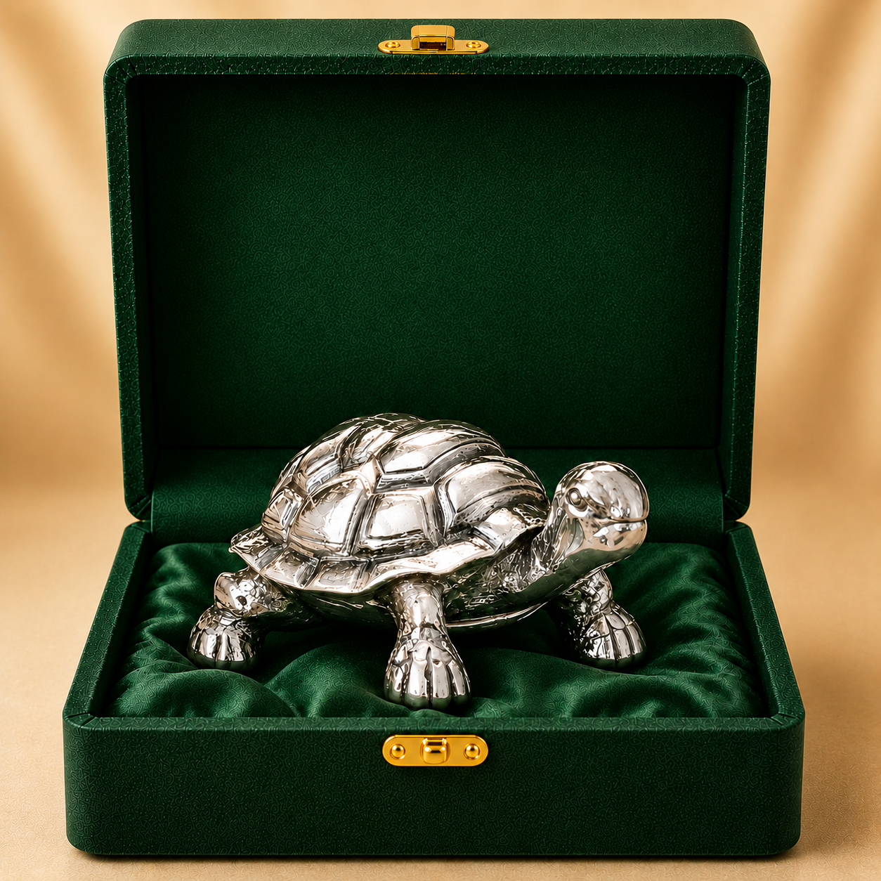 Vastu Tortoise Silver-Plated Idol Secondary image