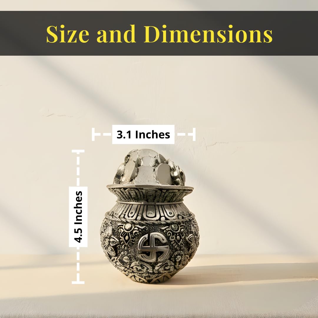 Silver Plated Kalash Khazana | 4.5 Inch Secondary image