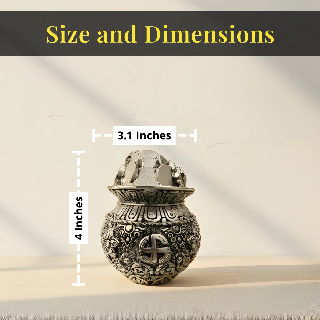Silver Plated Kalash Khazana | 4.5 Inch Secondary image