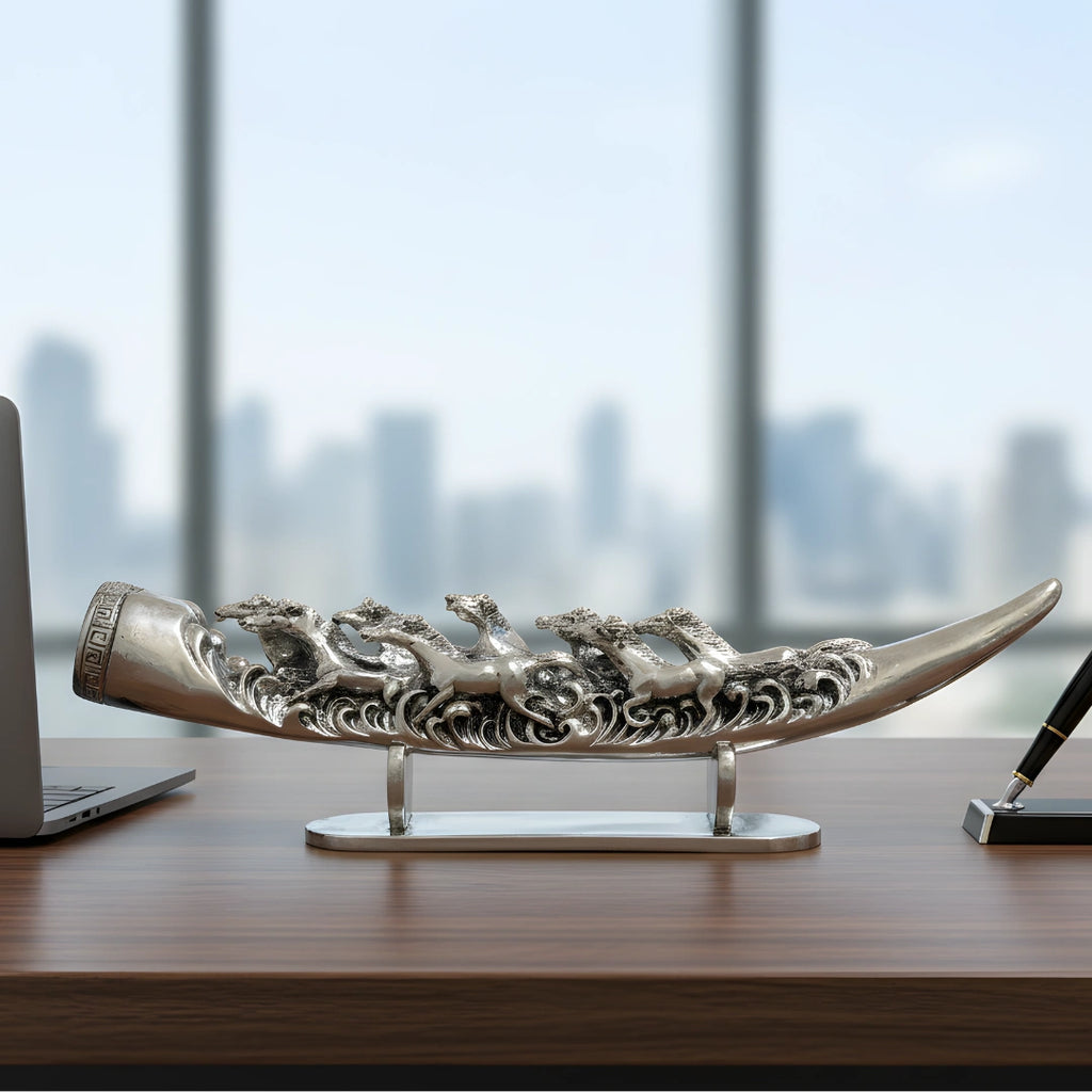 7 Running Horses Silver-Plated