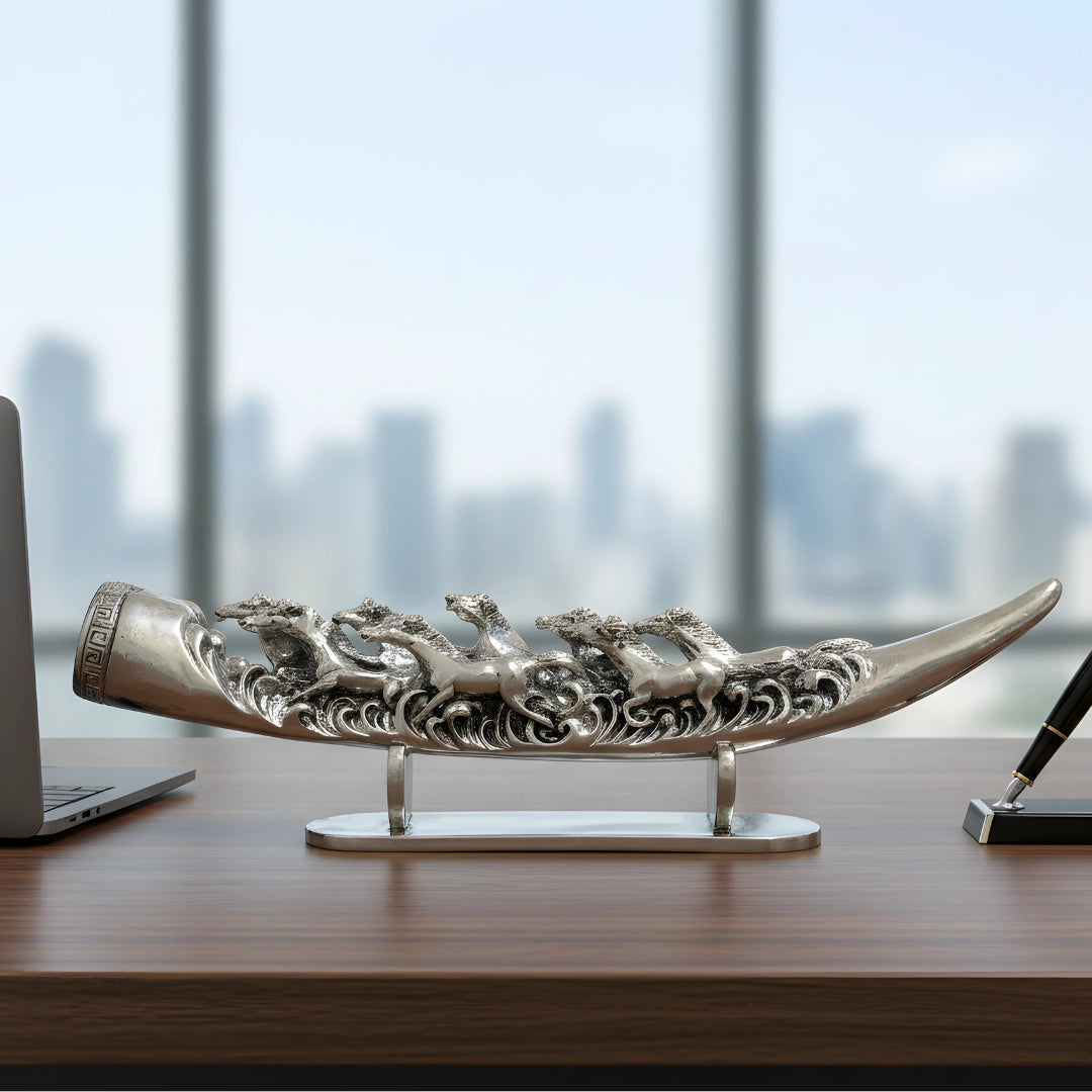 7 Running Horses Silver-Plated