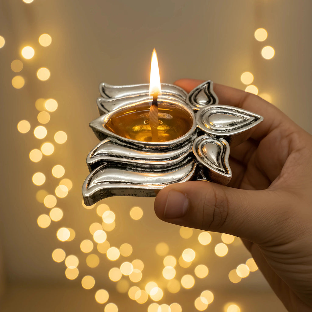 Lotus Diyas Set of 11 - 999 Silver-Plated