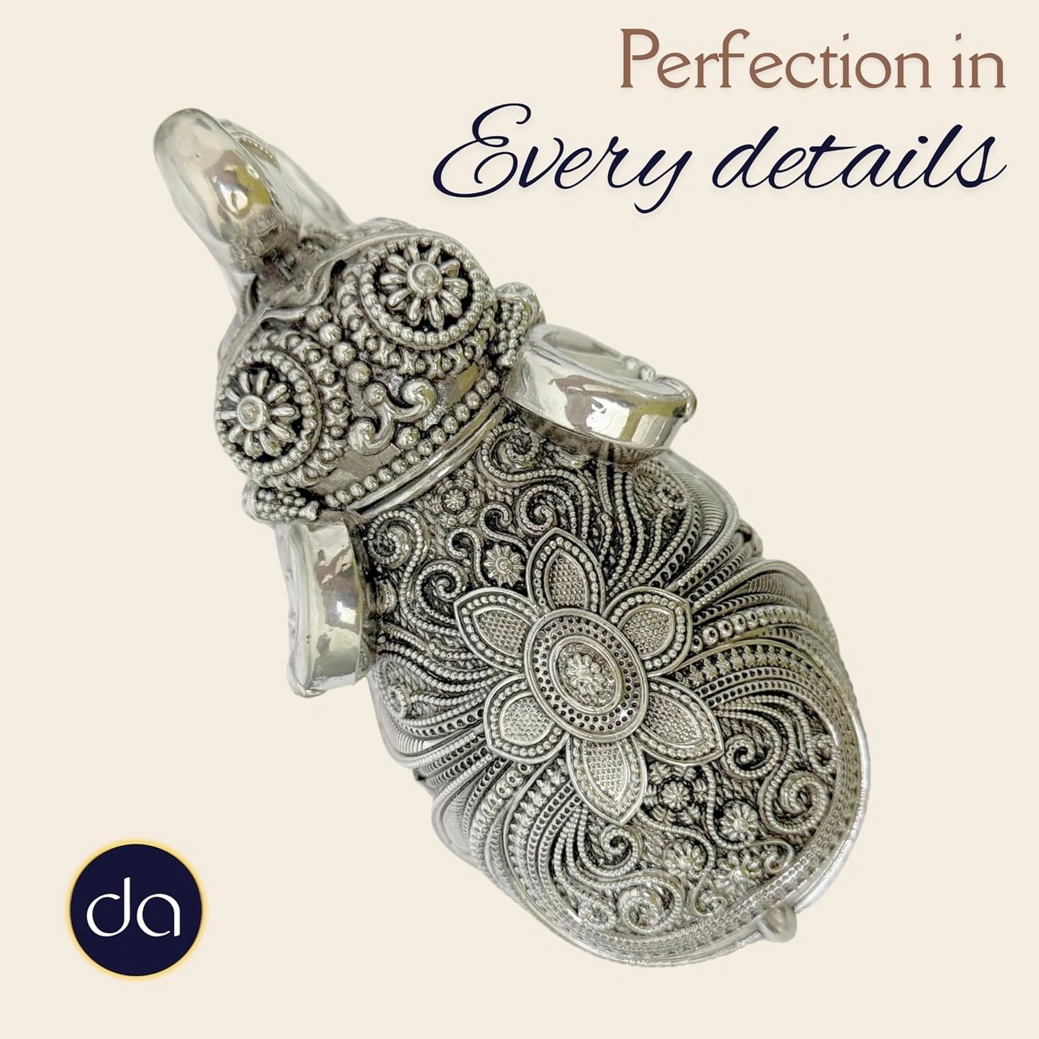 Elephant Murti Set Silver Plated