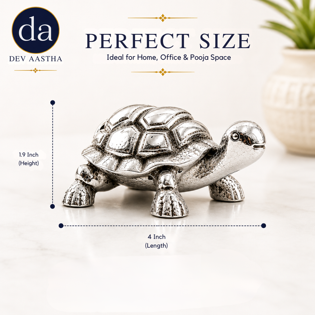 Vastu Tortoise Silver-Plated Idol