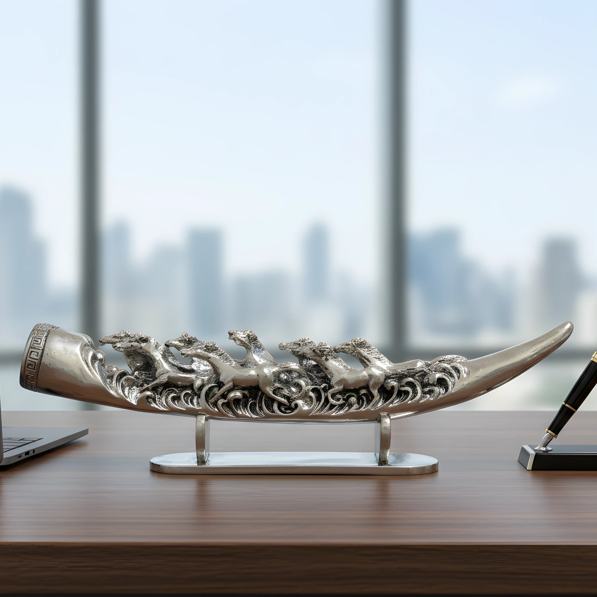 7 Running Horses Silver-Plated