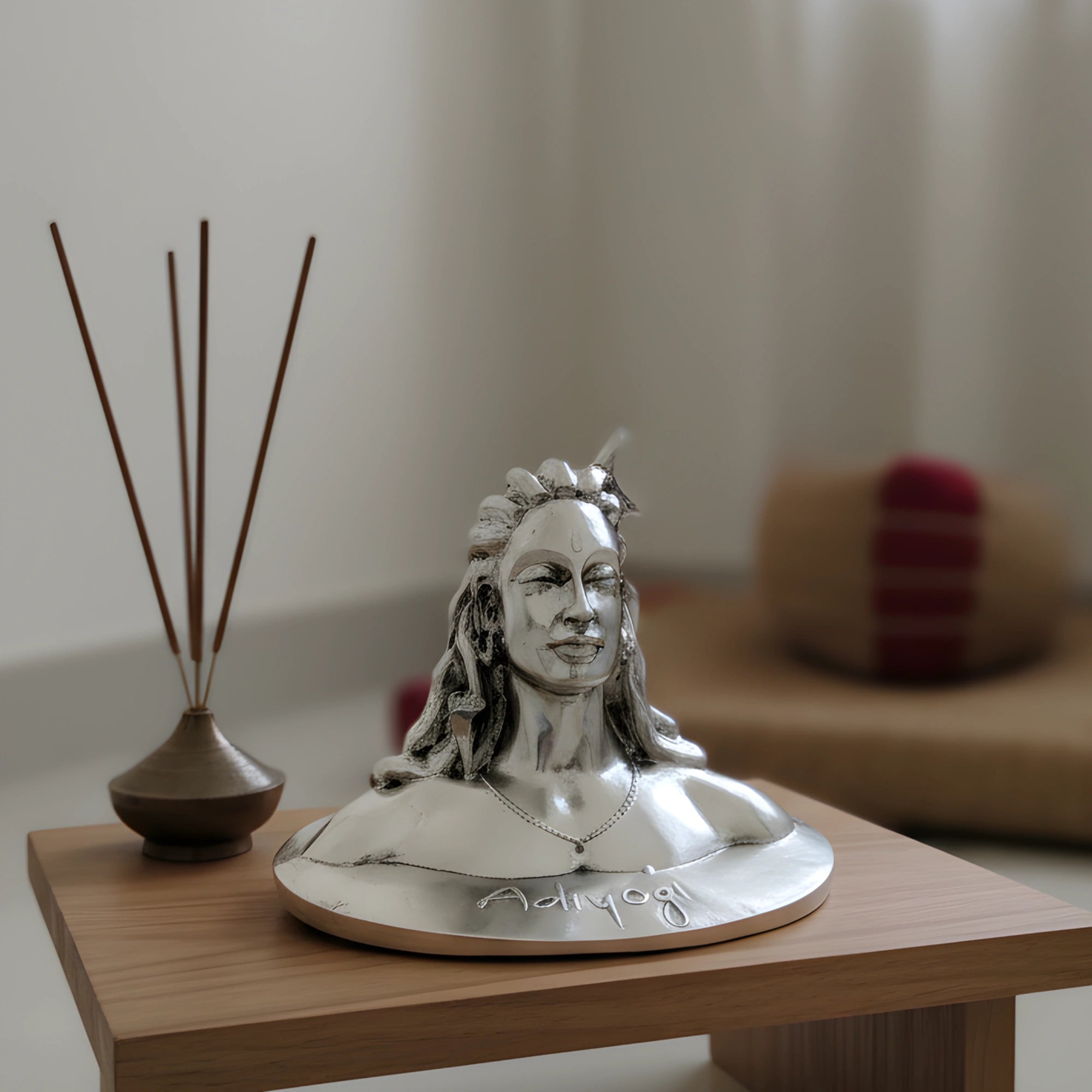 Adiyogi Shiva Silver-Plated Idol Secondary image
