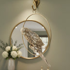 Hanging Parrot Silver-Plated Showpiece