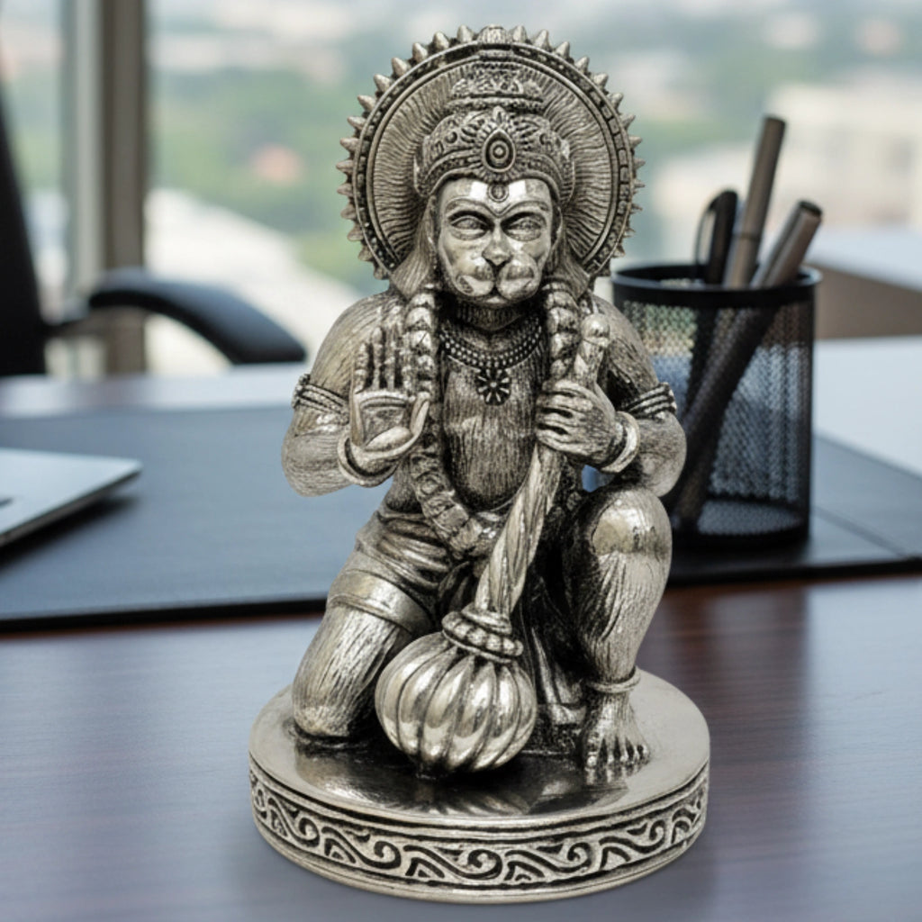 Lord Hanuman Silver-Plated Idol