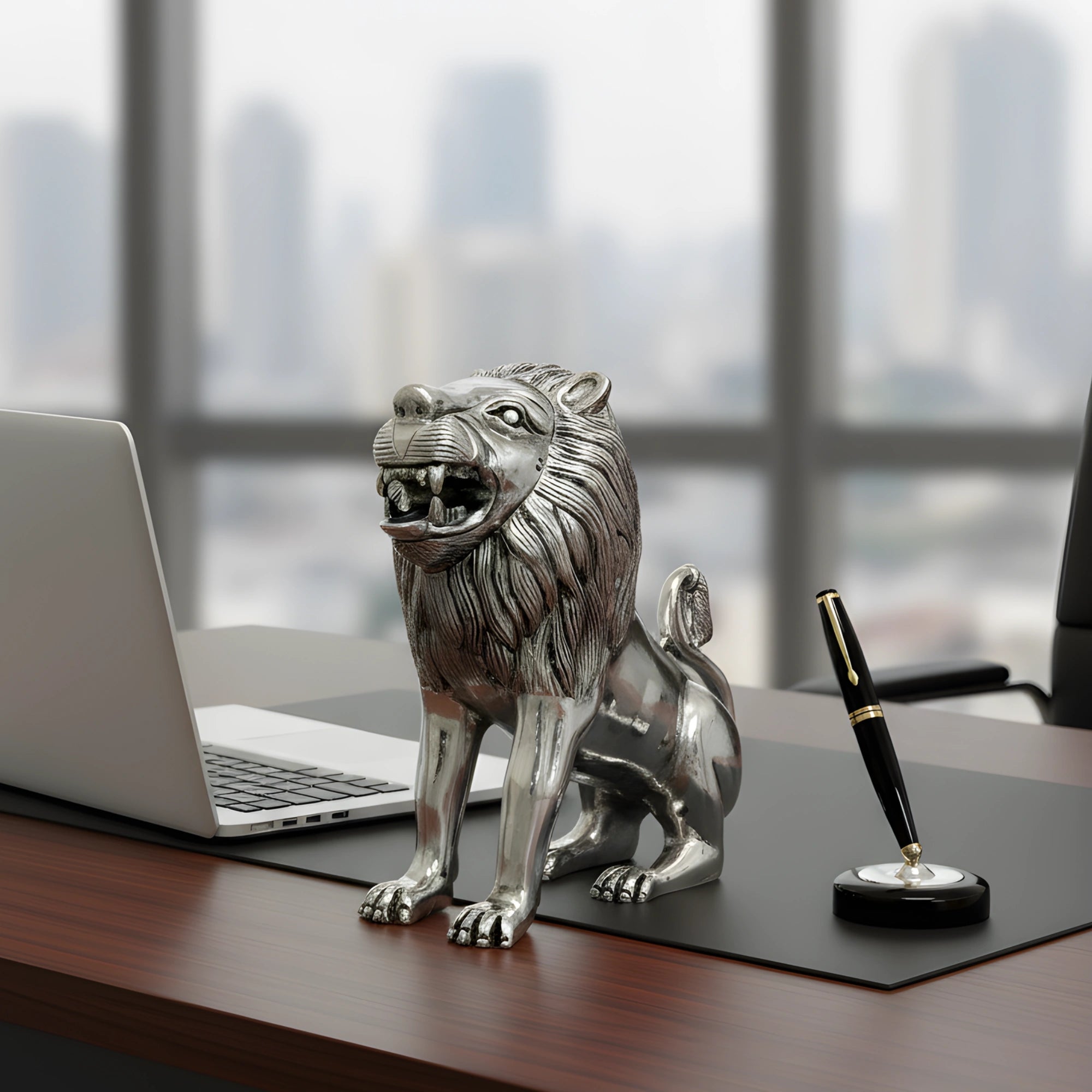 Majestic Lion Silver-Plated