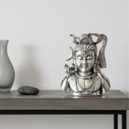 Lord Shiva Face Silver-Plated Idol