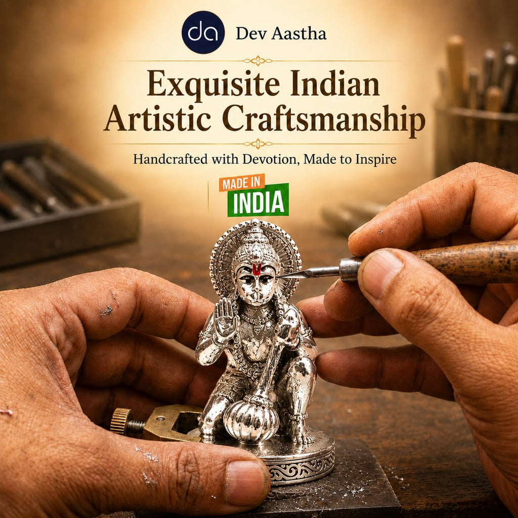 Hanuman Silver-Plated Idol