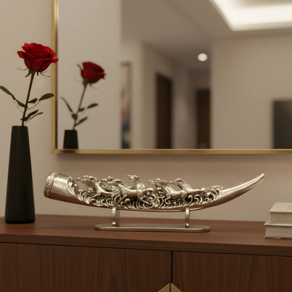 7 Running Horses Silver-Plated