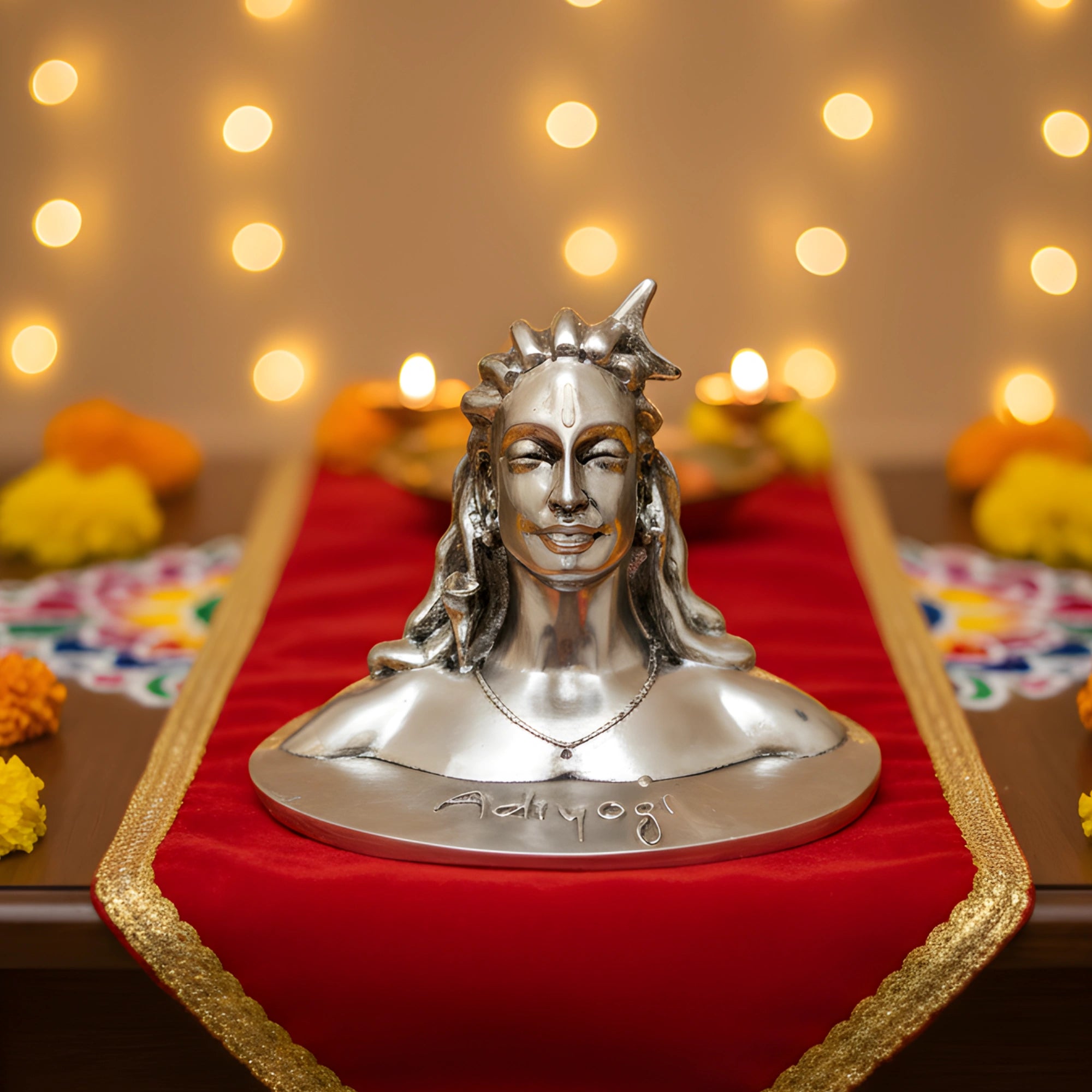 Adiyogi Shiva Silver-Plated Idol