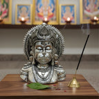 Lord Hanuman Silver-Plated Face Idol