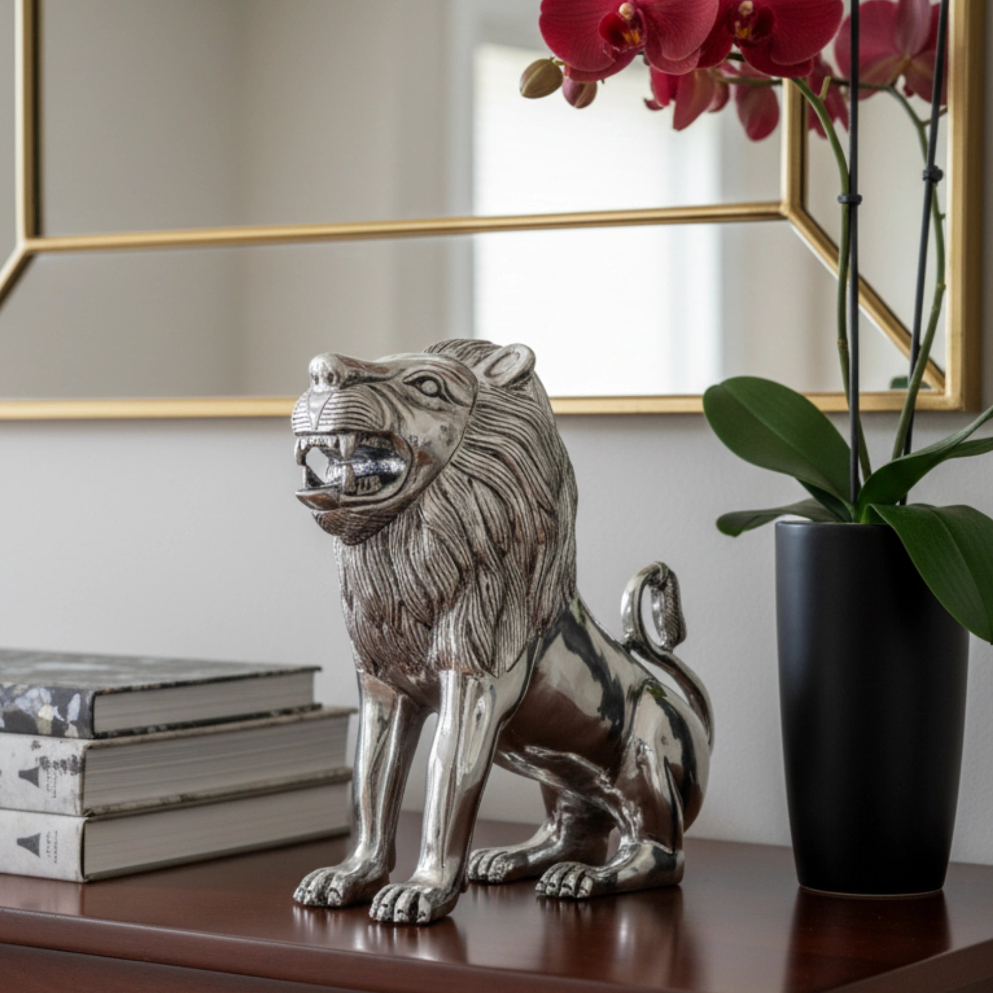 Majestic Lion Silver-Plated