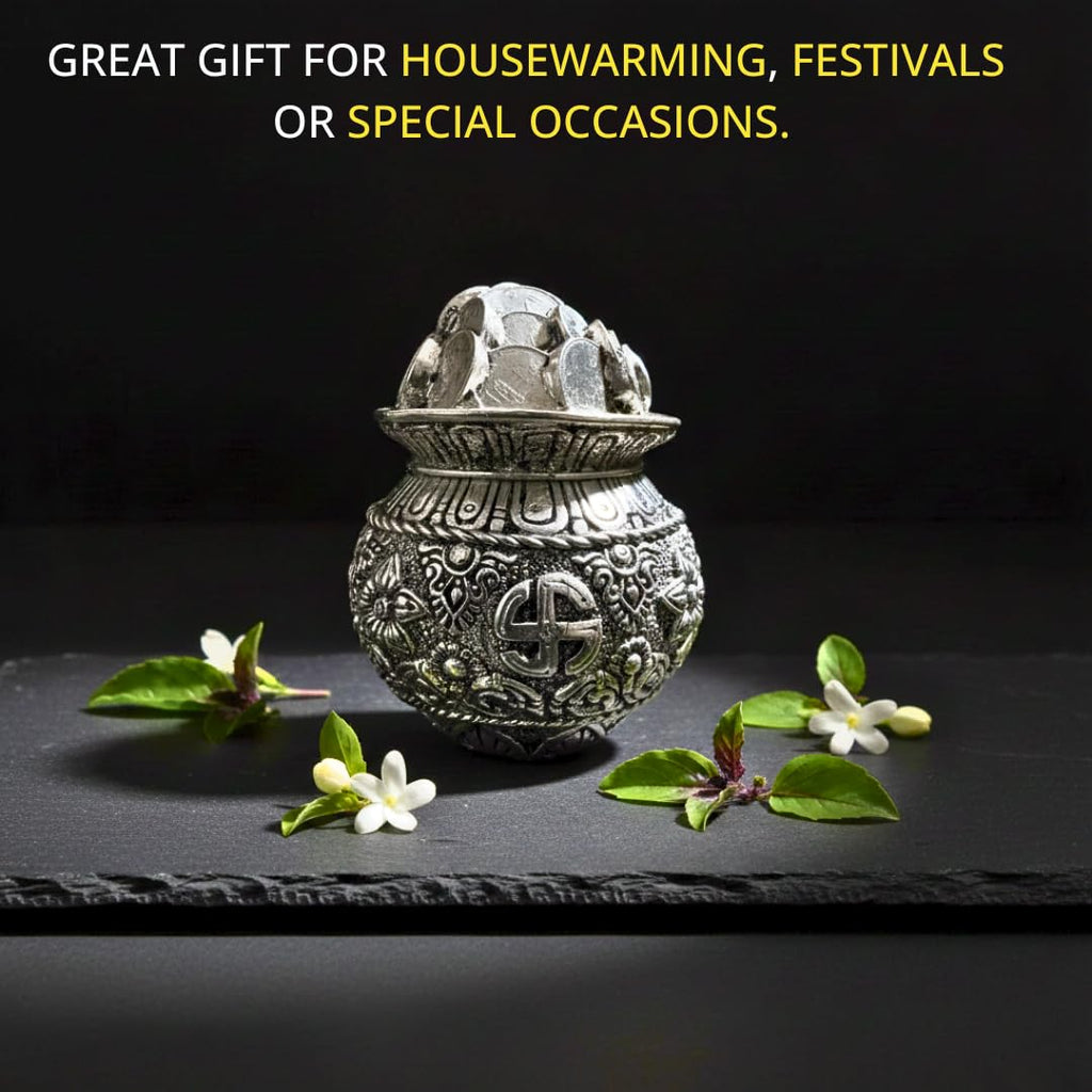 Silver Plated Kalash Khazana | 4.5 Inch