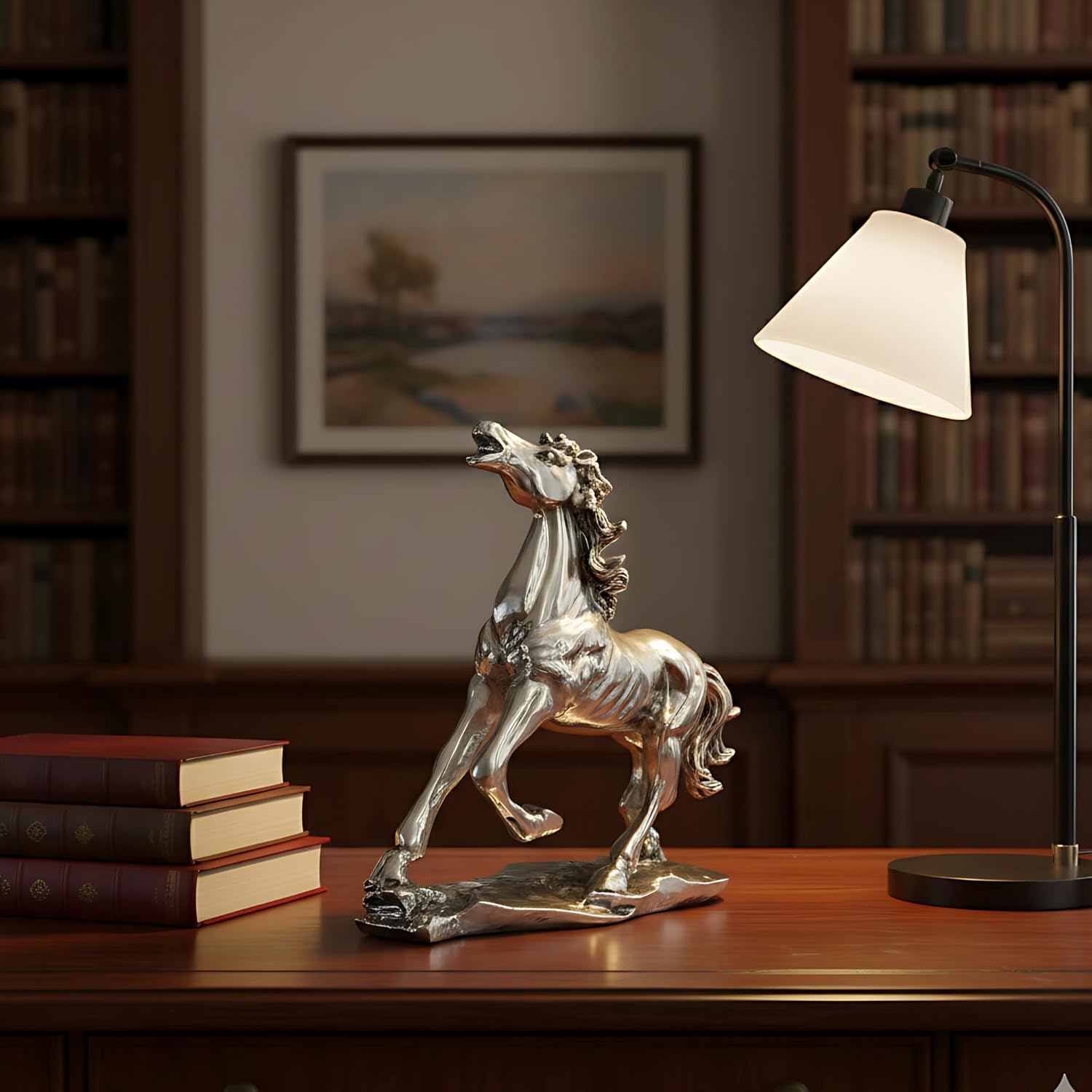 Running Horse Silver-Plated Statue (6")