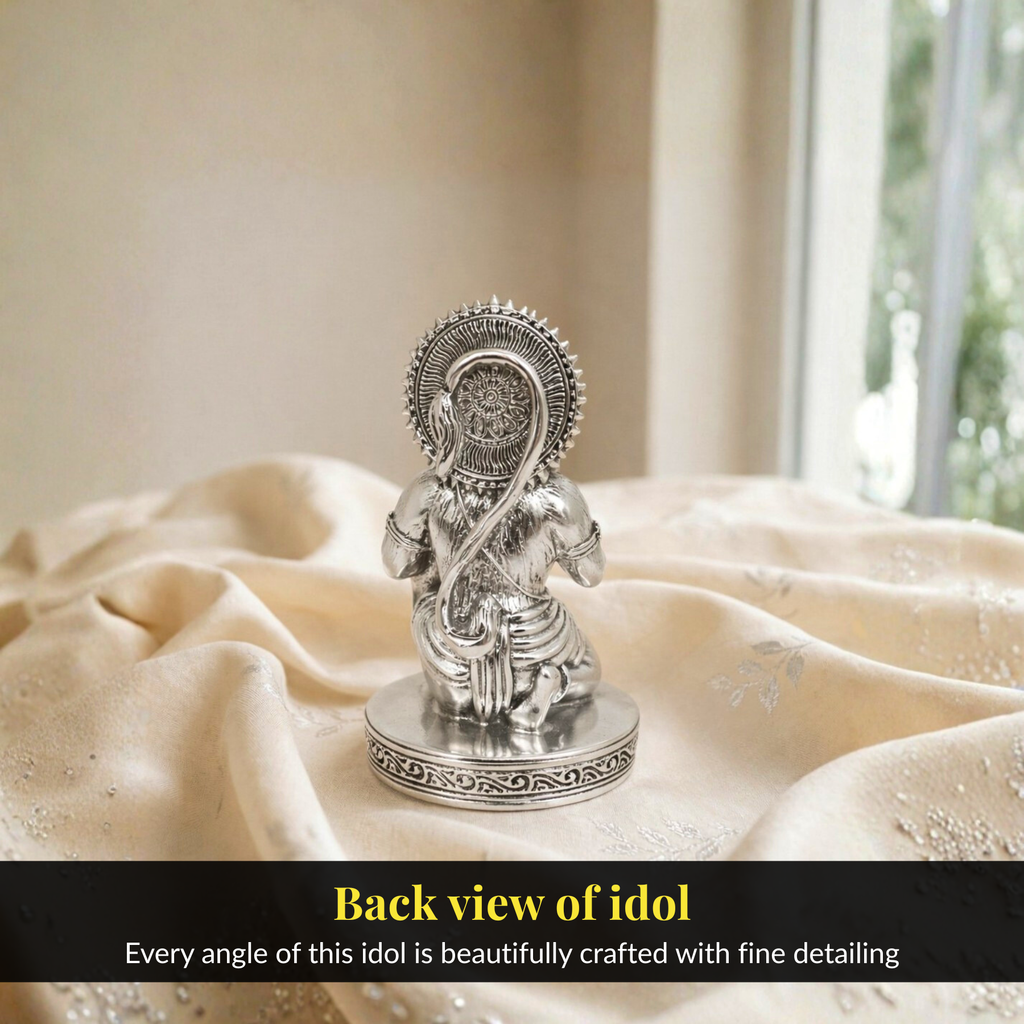 Hanuman Silver-Plated Idol