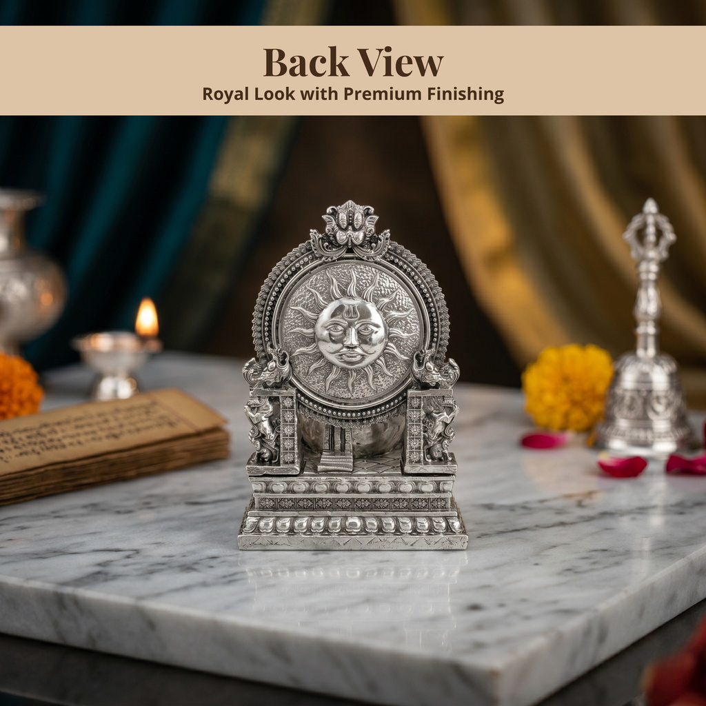 Lakshmi Silver-Plated Idol (3.7")