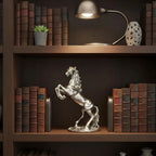 Standing Horse Statue Silver-Plated
