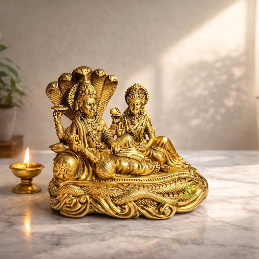 Dev Aastha Vishnu Lakshmi Sheshnag idol craftsmanship detail