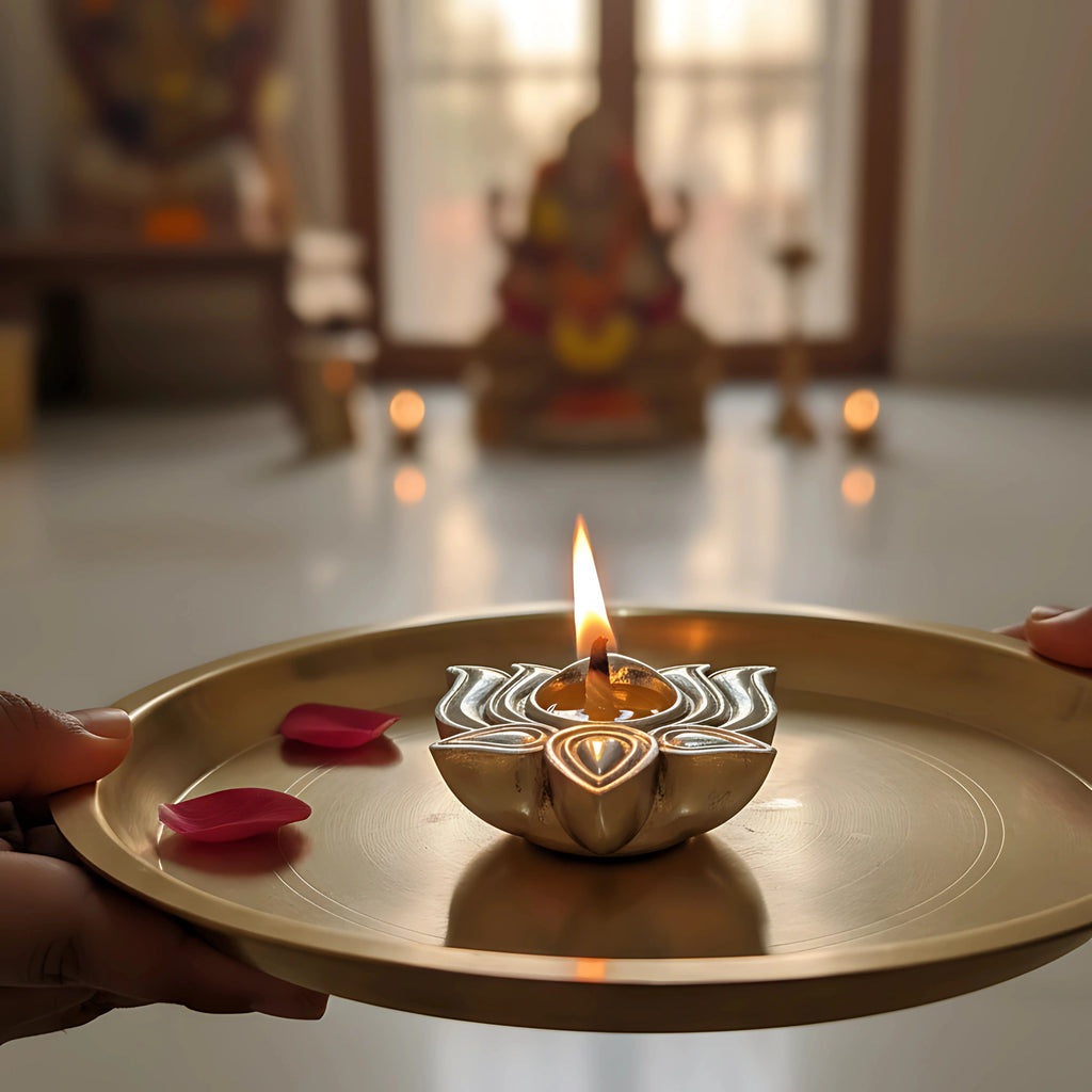 Lotus Diyas Set of 11 - 999 Silver-Plated