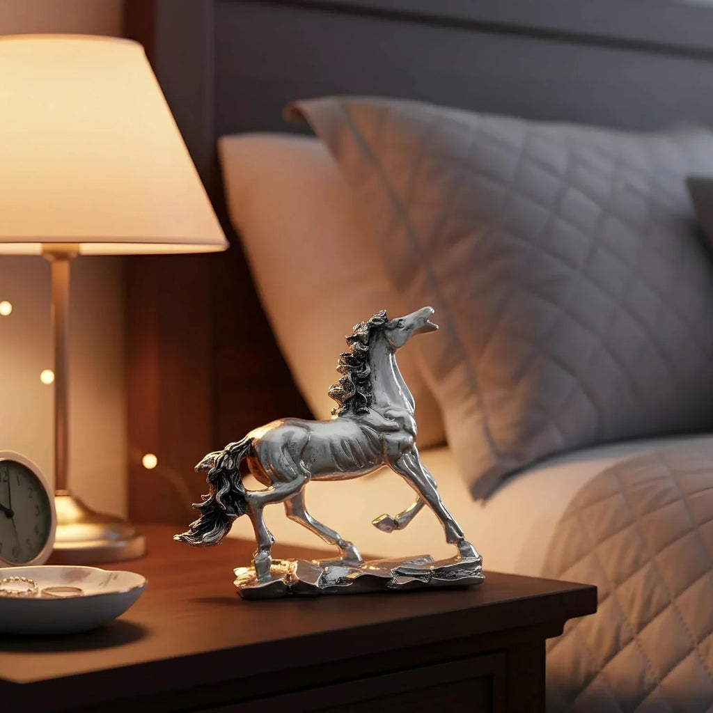Running Horse Silver-Plated Statue | Standard (6")